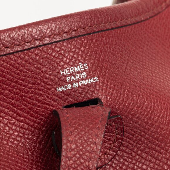 Hermes Evelyne TPM Rouge Grenat Taurillon Clemence Leather Shoulder Bag - Picture 12 of 15